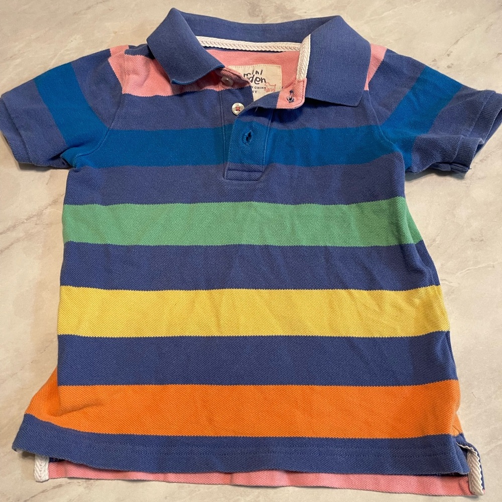 Mini Biden colorful  Striped Kids Polo Shirt